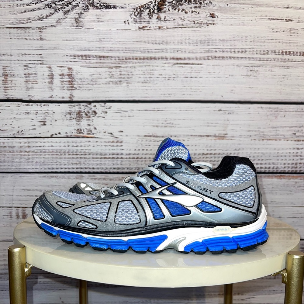 Brooks Beast 14 Men's Running Shoes Gray/Blue - Sz 10